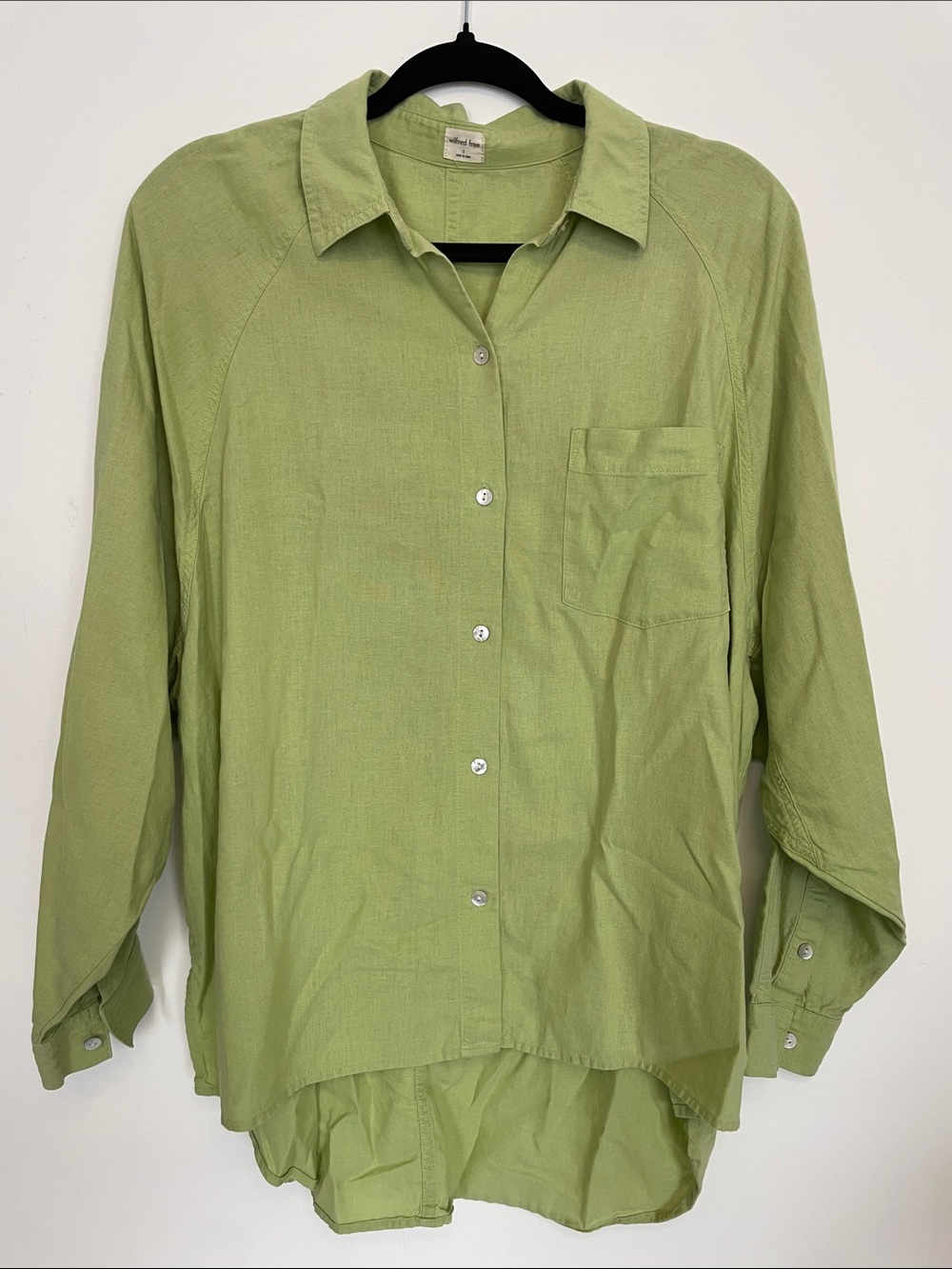 Aritzia Wilfred Green Relaxed Shirt Oversized